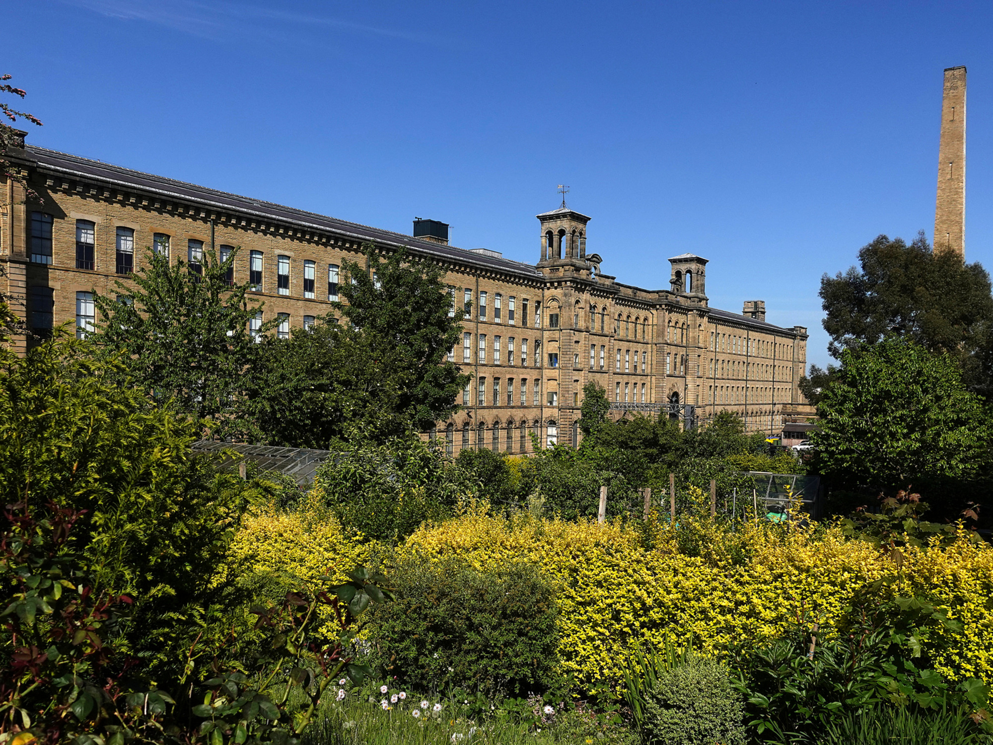 Salts Mill view from Victoria Road
