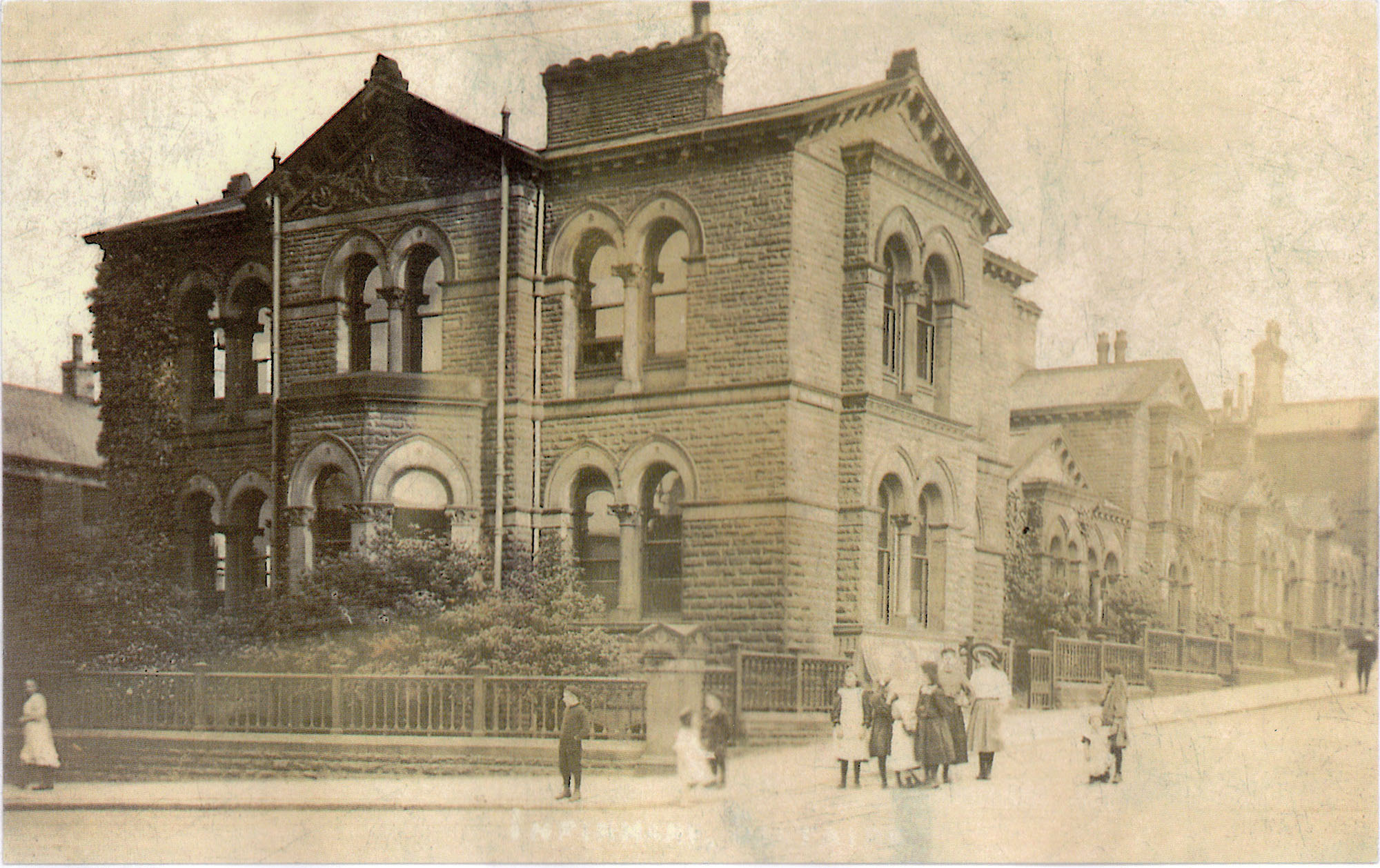 Sir Titus Salt's Hospital with two storeys (late nineteenth century)