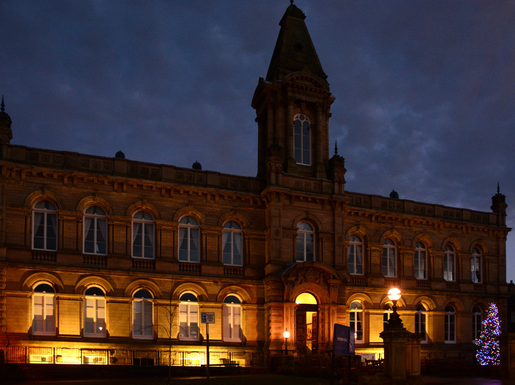 Victoria Hall at Christmas