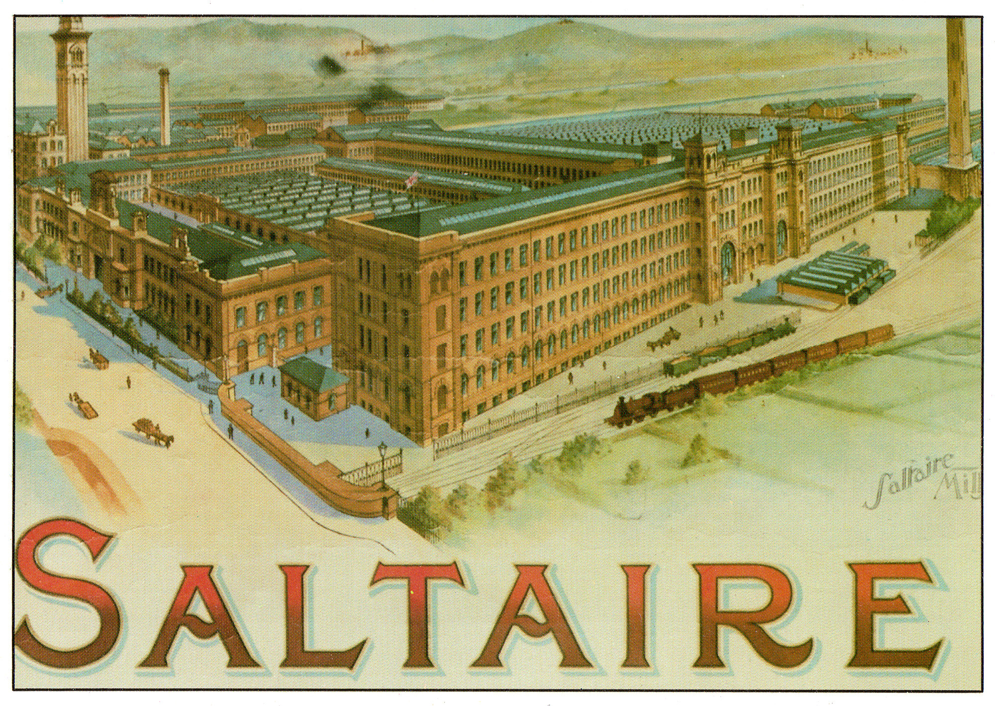 Postcard of Salts Mill